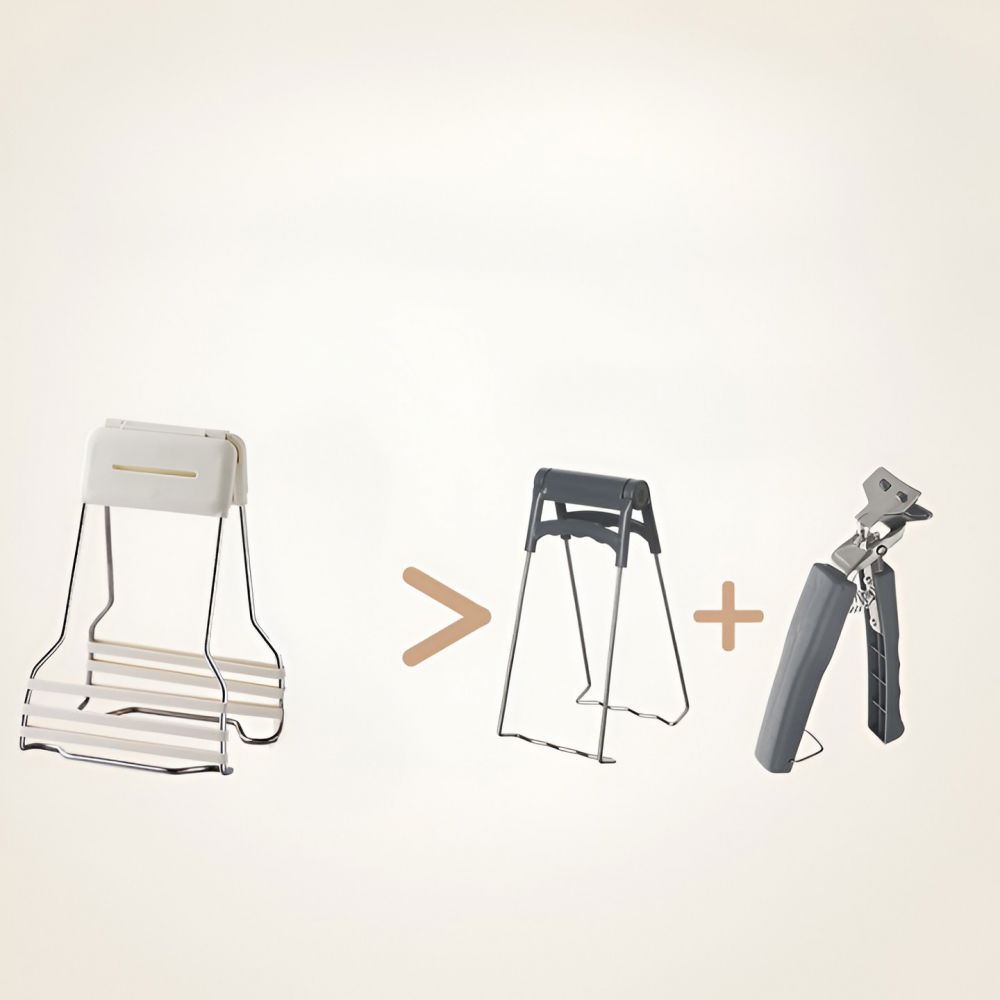 Clema pentru boluri, anti-alunecare, din silicon, de uz casnic, rezistent la temperaturi inalte, 17.6x11.5x5.15cm, gri [6]