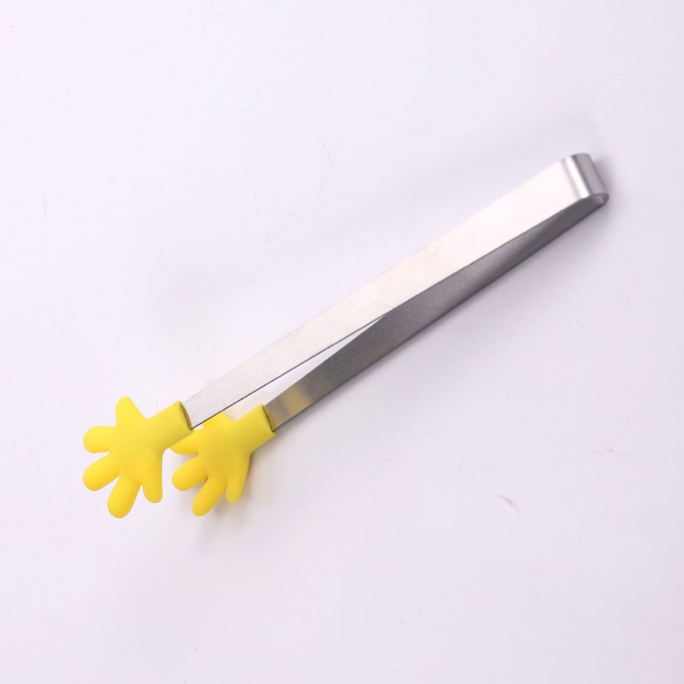 Cleste creativ pentru mancare, model manute din silicon, 14.5x3 cm, rezistent la temperaturi inalte si coroziune, galben [4]