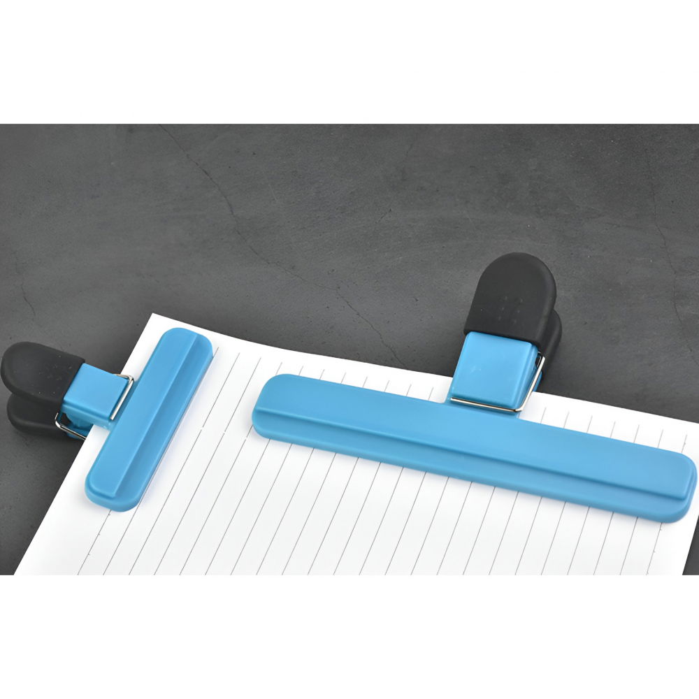 Cleste multifunctional pentru sigilarea pungilor, din plastic, mentine alimentele proaspete, 15x7.5 cm, albastru [2]