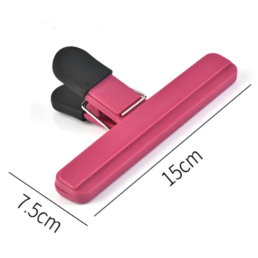 Cleste multifunctional pentru sigilarea pungilor, din plastic, mentine alimentele proaspete, 15x7.5 cm, roz [2]