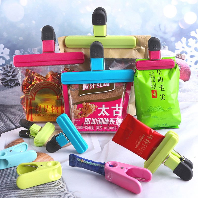 Cleste multifunctional pentru sigilarea pungilor, din plastic, mentine alimentele proaspete, 7x6.5 cm, roz [6]