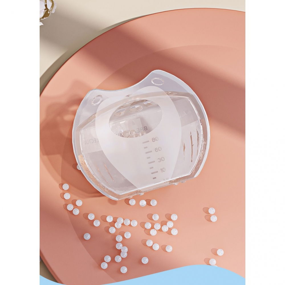 Colector de lapte matern, din silicon safety, anti-debordare, 80 ml, transparent [5]
