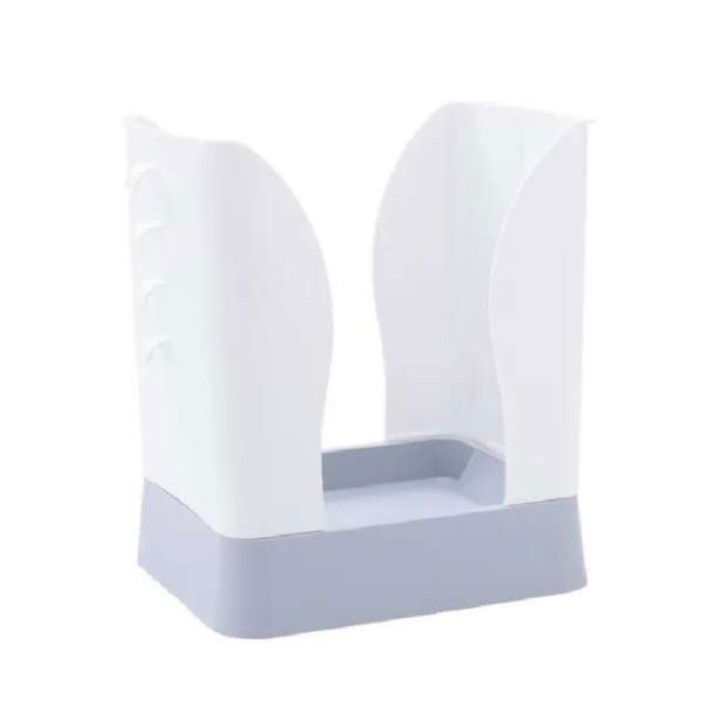 Cos de gunoi extensibil, din plastic, reglabil, pliabil, versatil, pentru bucatarie, baie sau birou, cos universal, 21x25x17 cm, alb gri [5]
