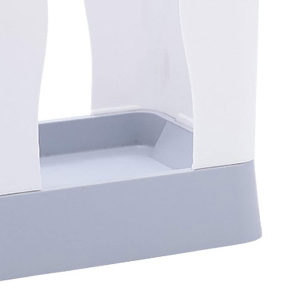 Cos de gunoi extensibil, din plastic, reglabil, pliabil, versatil, pentru bucatarie, baie sau birou, cos universal, 21x25x17 cm, alb gri [6]