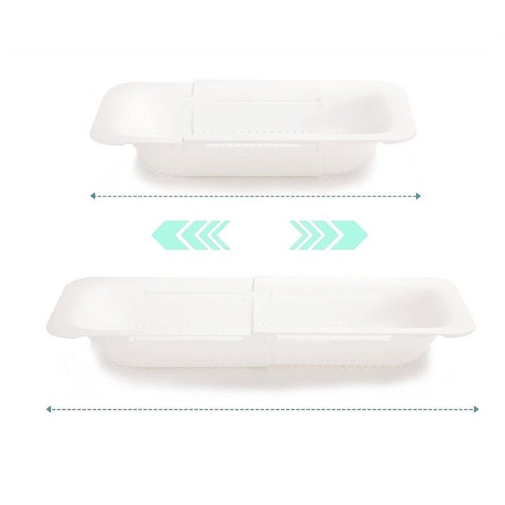 Cos de scurgere pentru chiuveta de bucatarie, plastic, telescopic, 36x20x5 cm, alb [4]