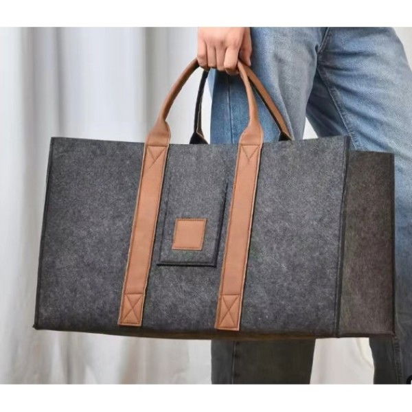 Cos multifunctional pentru rufe, cos depozitare, gri inchis, 50x34x32, geanta durabila pentru lemne si accesorii [2]