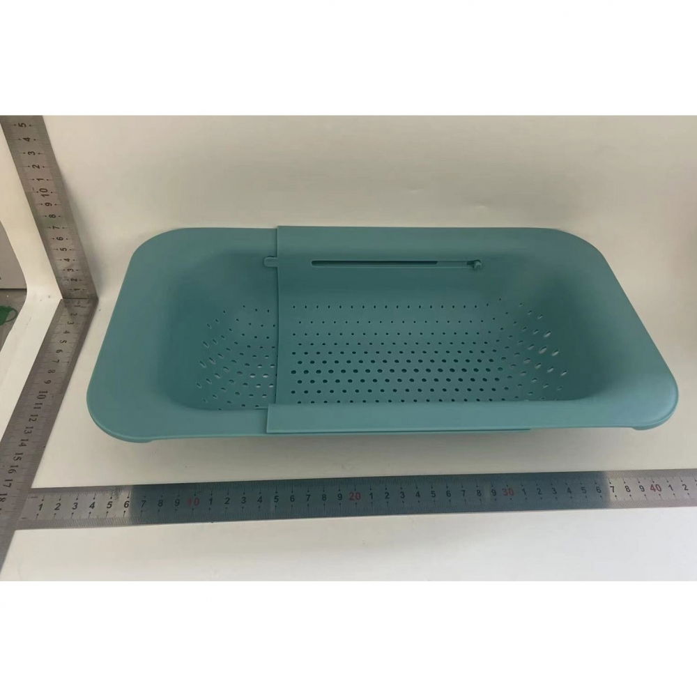 Cos pentru scurgere chiuveta de bucatarie, plastic, telescopic, 36x20x5 cm, verde [2]