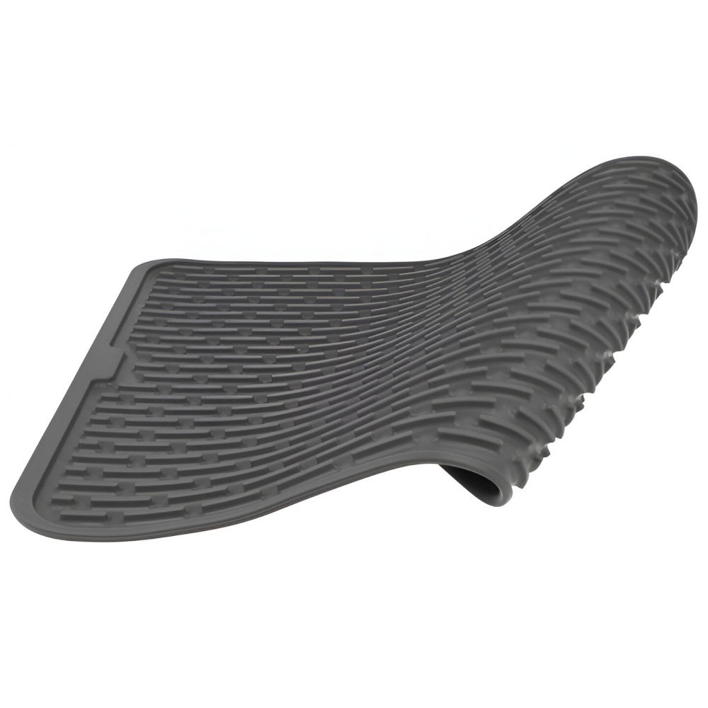 Covoras din silicon pentru scurgere vase, uz casnic, rezistent la temperaturi ridicate, izolator, 43x32.5 cm, negru [10]