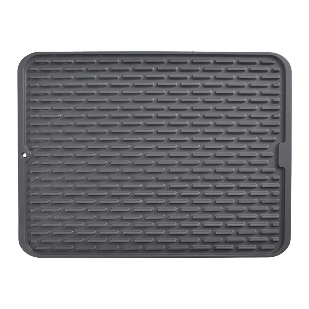 Covoras din silicon pentru scurgere vase, uz casnic, rezistent la temperaturi ridicate, izolator, 43x32.5 cm, negru [1]