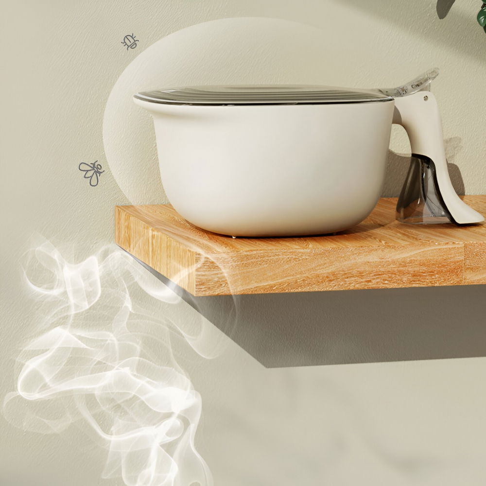 Cutie de depozitare a condimentelor, de uz casnic, cu maner stabil, cu capac, 4 compartimente principale, 21 x 14 x 10 cm, crem [2]