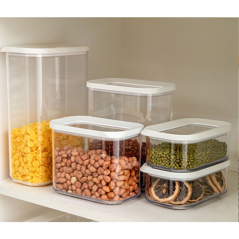 Cutie de depozitare alimente, 1.5l, capac alb, din abs+silicon, 14.5 x 9 x 16.7 cm, transparent [2]