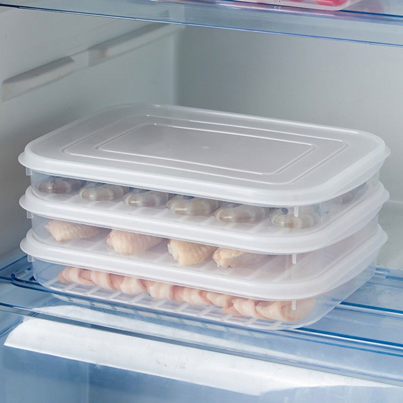 Cutie de depozitare de uz casnic, caserola pentru frigider, rezistenta la umiditate, rezervor sigilat pentru depozitare alimentara, 24.5 x 18.5 x 3.5cm, alb transparent [7]