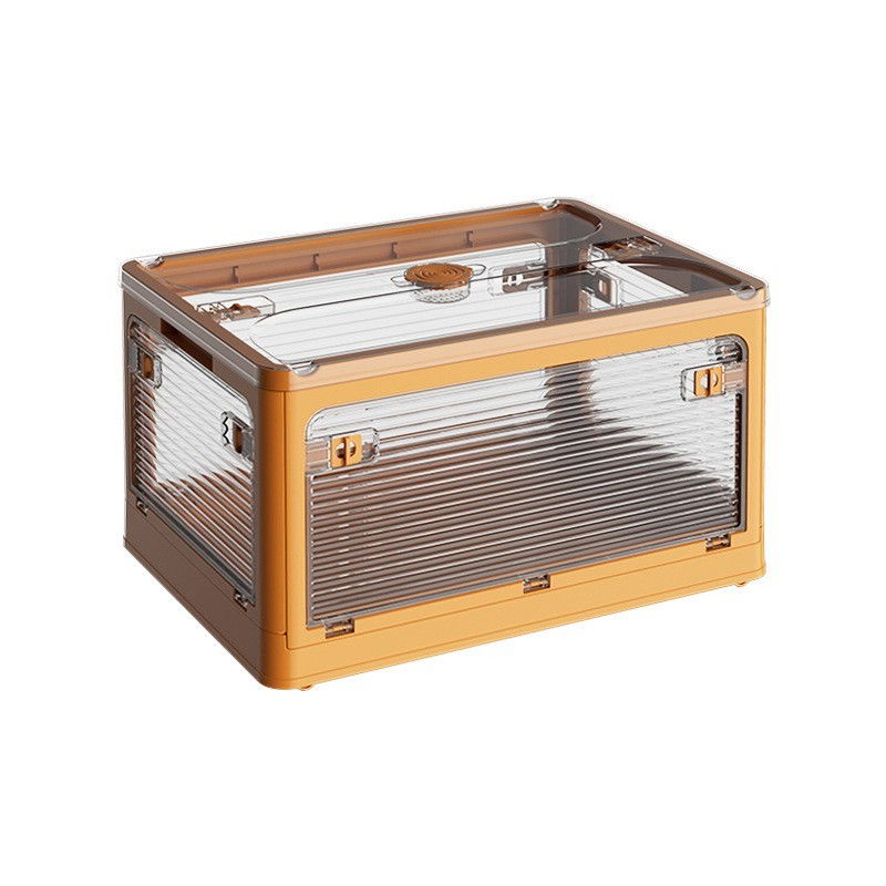 Cutie de depozitare pliabila, cu capac, 29 l, plastic, 40.5x29x24.5 cm, portocaliu [5]