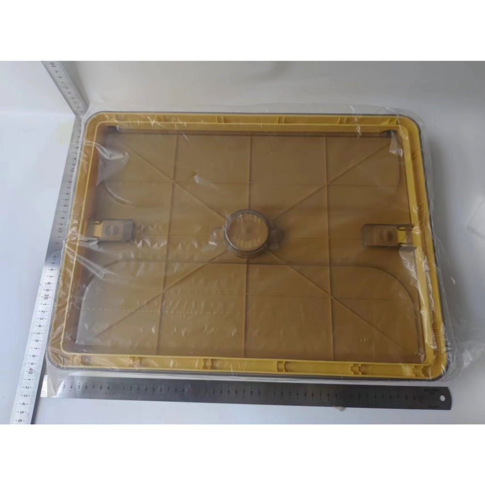 Cutie de depozitare pliabila, cu capac, 40 l, plastic, 47x35x24.5 cm, portocaliu [8]