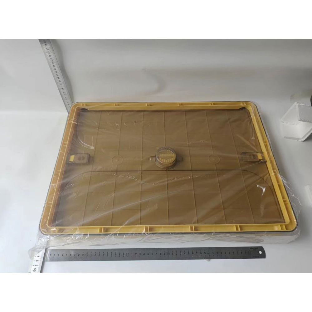 Cutie de depozitare pliabila, cu capac, 85 l, plastic, 60x42x34 cm, portocaliu [8]