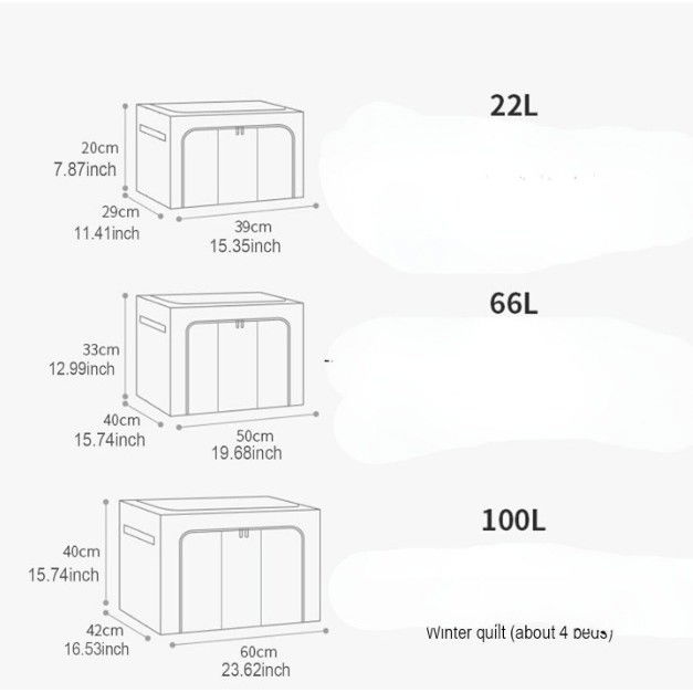 Cutie de depozitare pliabila, cu fermoar bidirectional, 66 l, textil, 50x40x33 cm, cadru metalic, o fereastra, suport baza stabil din plastic, verde [5]