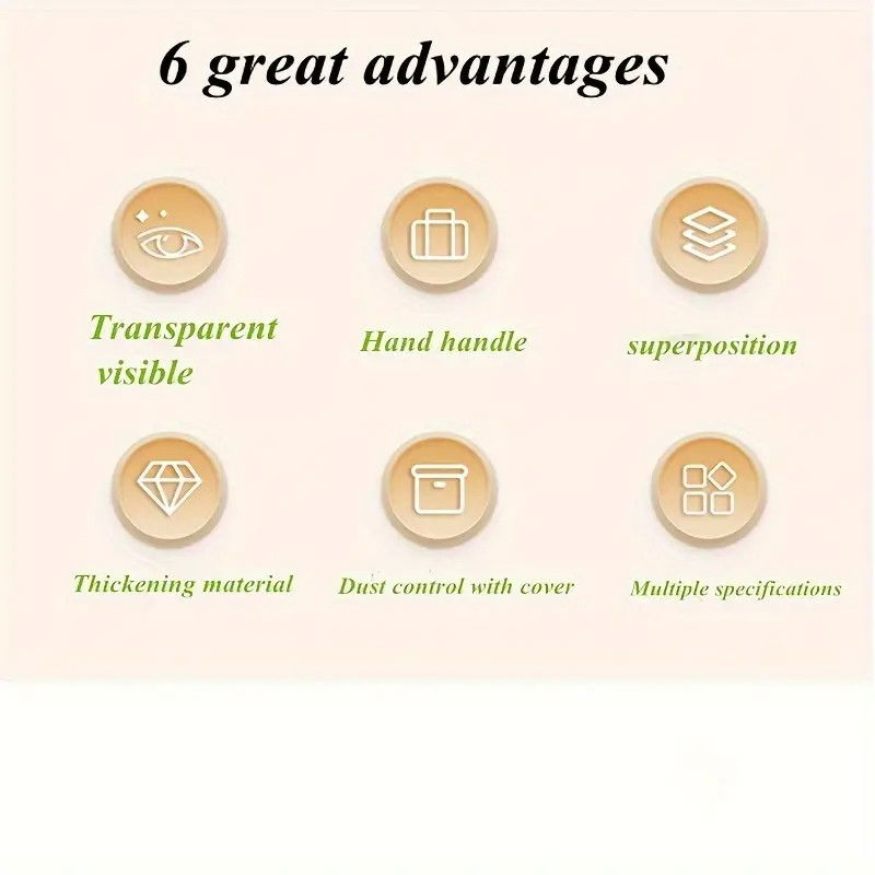 Cutie de depozitare, tip valiza, pentru alimente, jucarii, accesorii, transparent-gri, marime l, 38.5x27.5x22 cm [4]