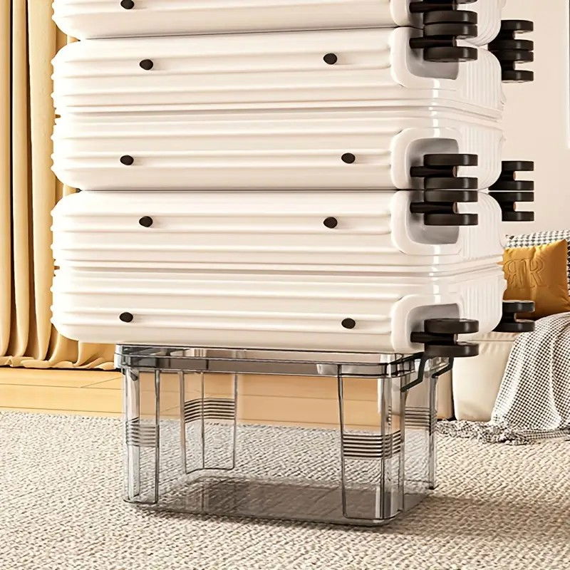 Cutie de depozitare, tip valiza, pentru alimente, jucarii, accesorii, transparent-gri, marime m, 31.5x23x19 cm [3]