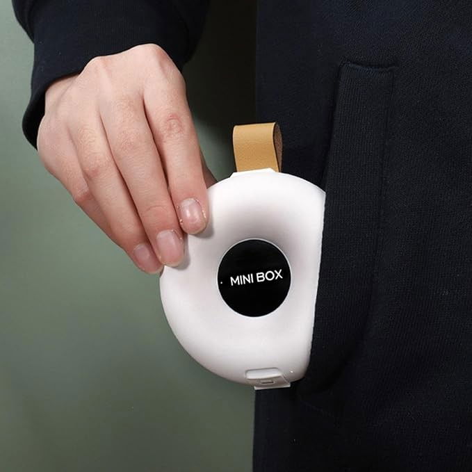 Cutie depozitare medicamente, 6 compartimente, inchidere etans, portabila, rotund, alb/negru, pp, 8.4x2.9x8.5 cm [5]