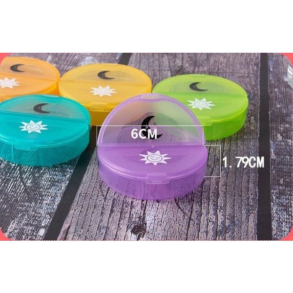 Cutie depozitare medicamente, 7 zile, 14 compartimente, cutie suport, recipiente detasabile, portabila, multicolor, 17.5x11x9.5 cm [2]