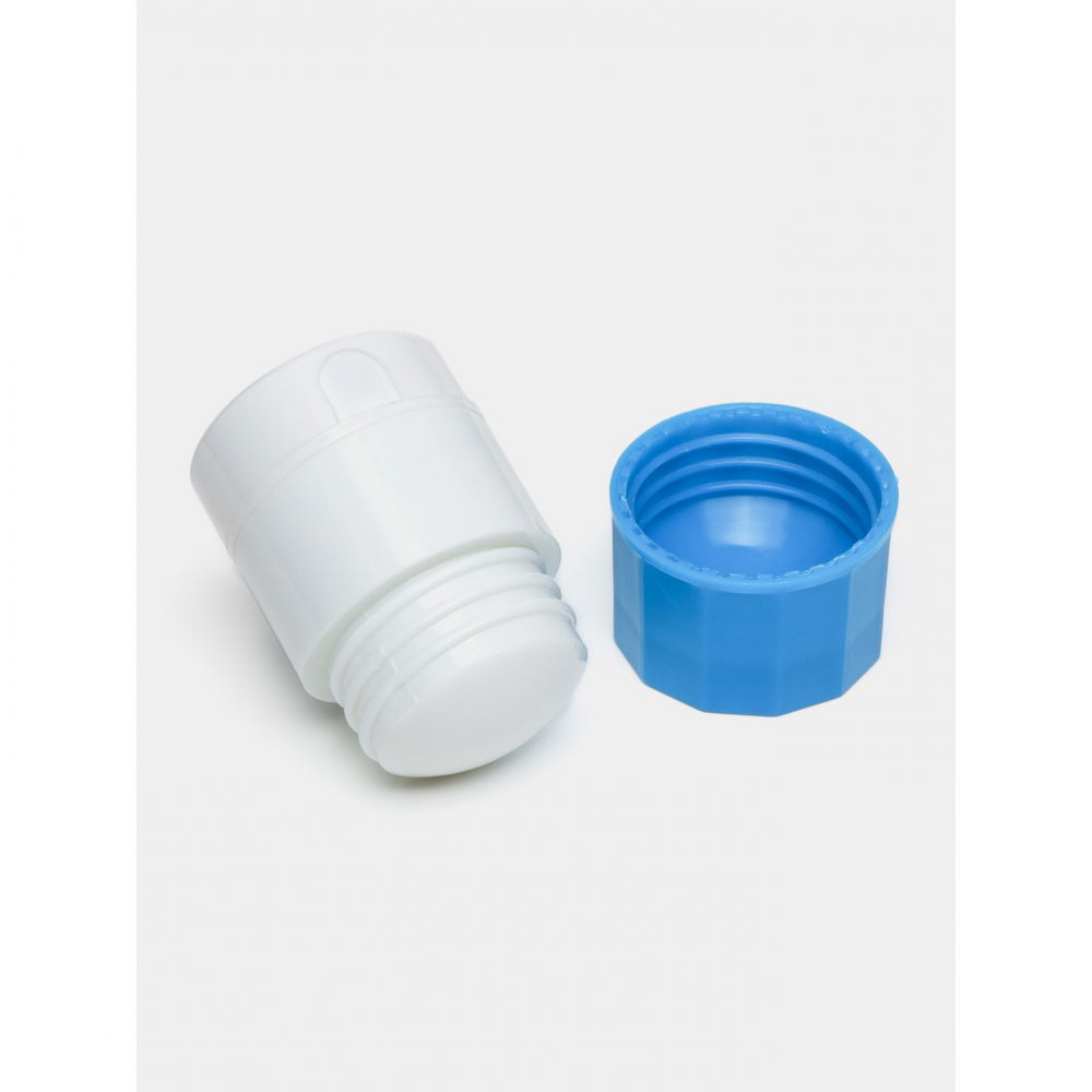 Cutie pastile multifunctionala, 4 in 1, pahar apa, taiere, sfaramare, depozitare, compact, abs cu lama din inox, alb/albastru, 8.7x6.2x4.1 cm [4]