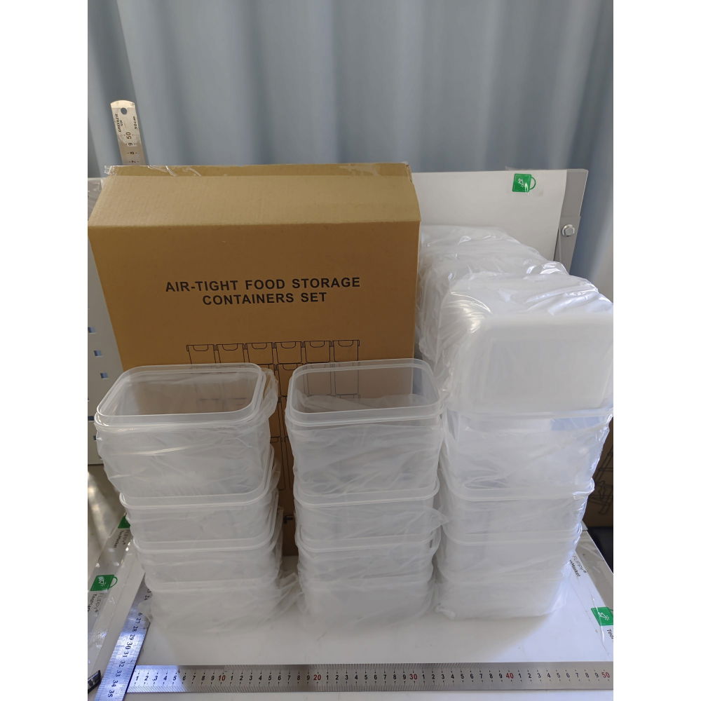 Cutii de depozitare alimente, set din 24 cutii pentru condimente, cereale, cutii pentru bucatarie, din plastic pp, cutii alimentare, diferite dimensiuni, transparente [2]