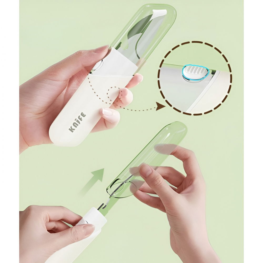 Cutit de fructe multifunctional, razatoare, curatator fructe-legume, deschizator de sticle, 18.1x3.8x2cm, alb [2]