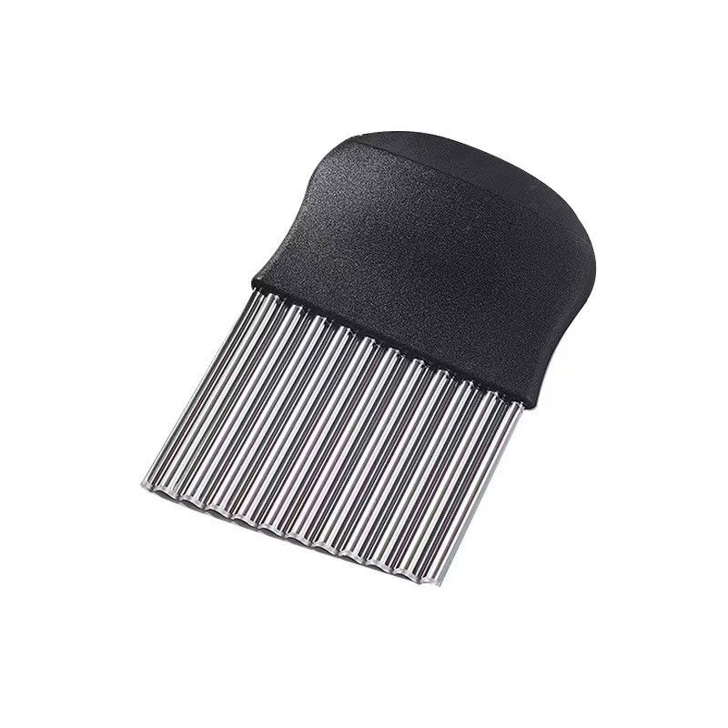 Cutit pentru cartofi ondulati, pentru legume, forma ondulata, usor de utilizat, taiere, negru [6]