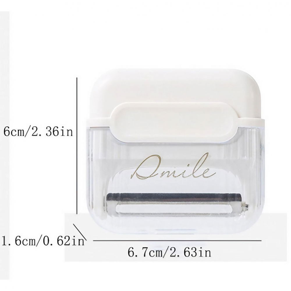 Decojitor/curatator manual de legume si fructe, portabil, cu magnet, doua lame, inox, alb, 6.7x6x1.6 cm [3]