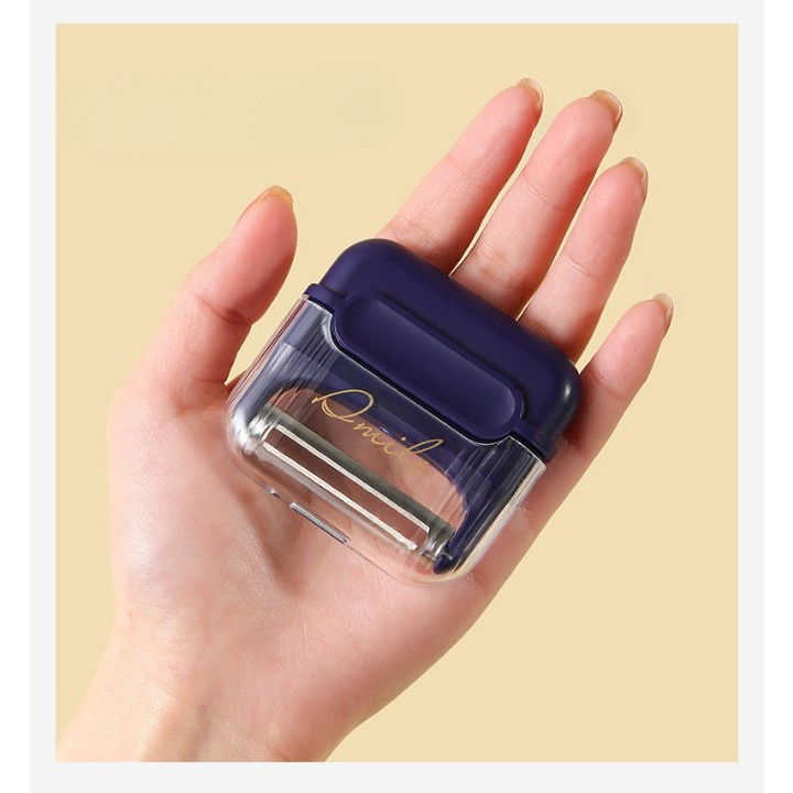 Decojitor/curatator manual de legume si fructe, portabil, cu magnet, doua lame, inox, mov, 6.7x6x1.6 cm [3]