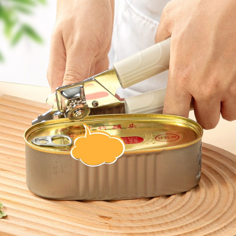 Desfacator de conserve 3 in 1, instrument pentru deschis conserve, sticle, otel inoxidabil, simplu de utilizat, maner anti alunecare, 21.5 x 4.7 cm alb [3]