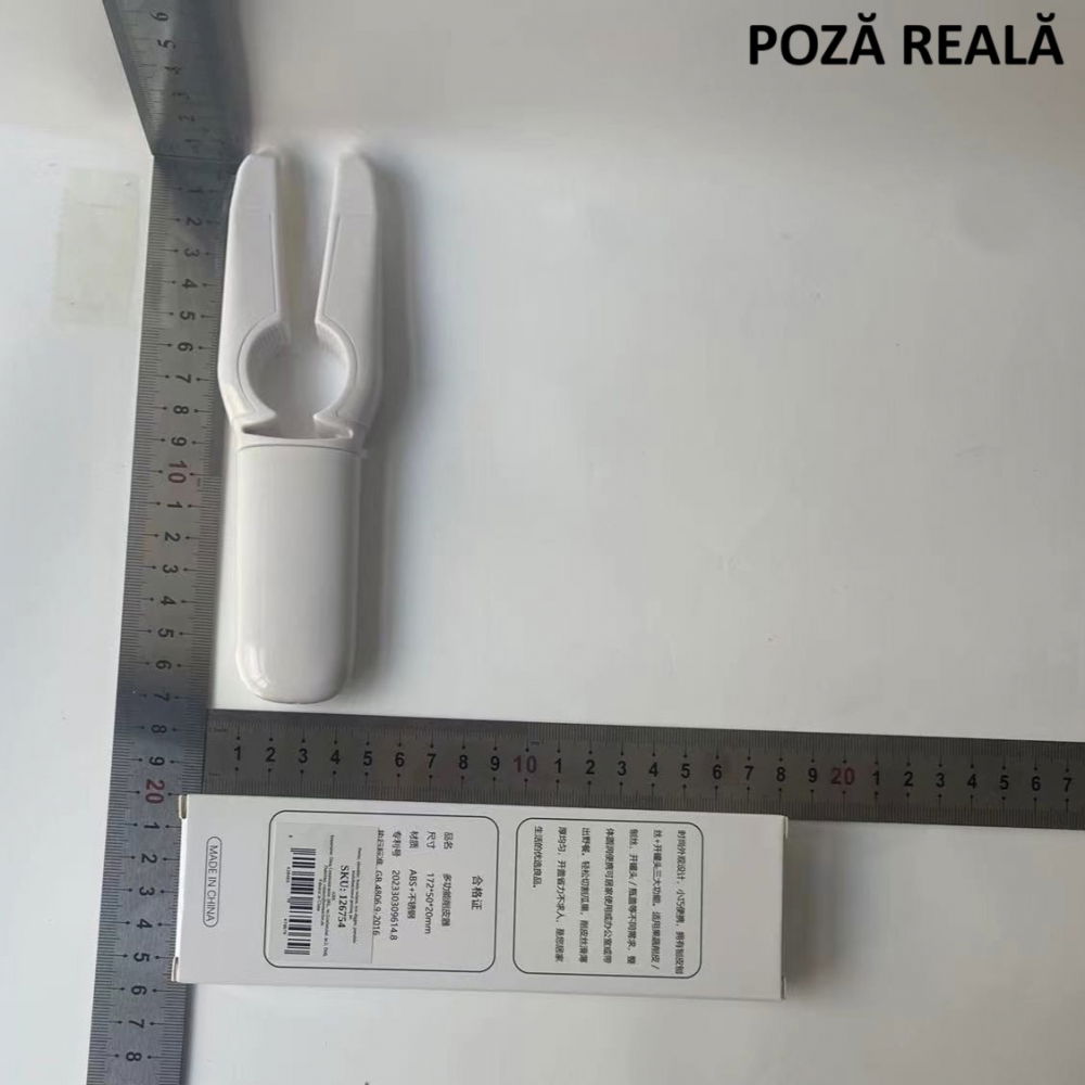 Desfacator de sticle 5in1, razatoare, curatator de legume-fructe, deschizator de conserve si doze, 17.5x5x3cm, alb [7]