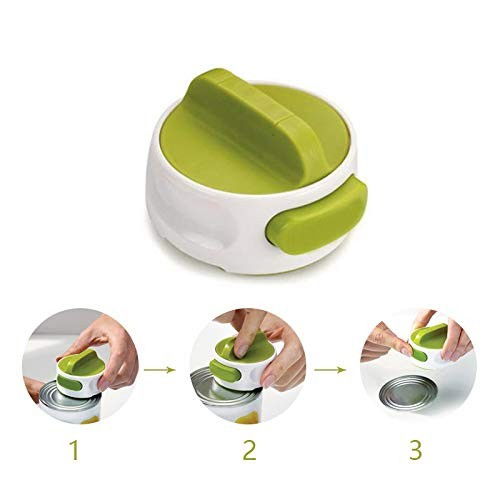 Desfacator manual de conserve si sticle, 6.8 x 4.8 cm, din abs + otel, verde/alb [9]