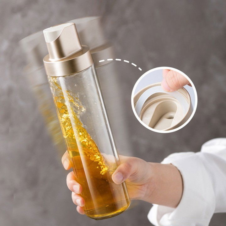 Dispenser pentru ulei, deschidere si inchidere automata a rezervorul, cu inductie gravitationala, 500 ml, 26.1x6.2x6.2cm, gri [2]