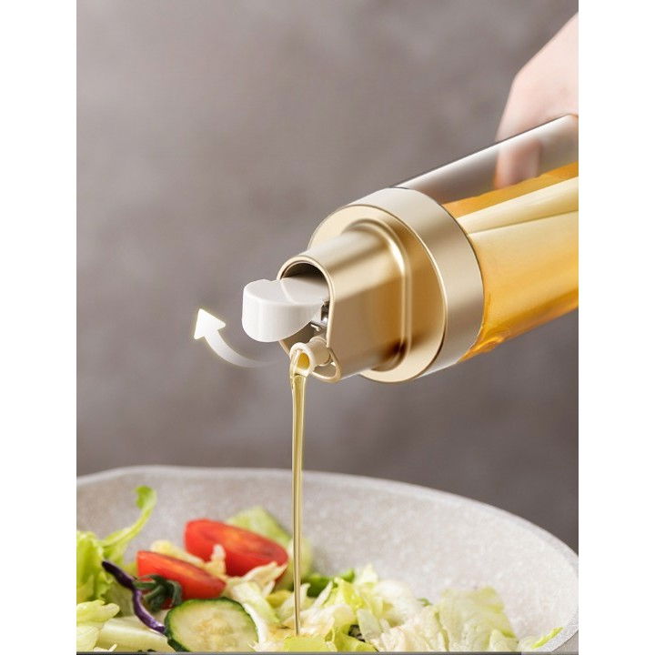 Dispenser pentru ulei, deschidere si inchidere automata a rezervorul, cu inductie gravitationala, 500 ml, 26.1x6.2x6.2cm, gri [4]