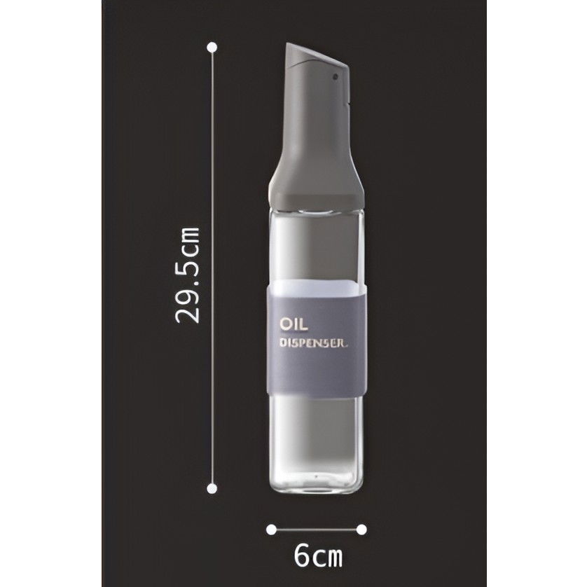 Dispenser pentru ulei, deschidere si inchidere automata a rezervorul, cu inductie gravitationala, 500 ml, 29.5x6x6 cm, gri [11]