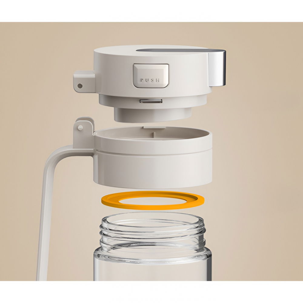 Dispenser pentru ulei, deschidere si inchidere automata a rezervorul, cu inductie gravitationala, 550 ml, 12x7.6x20.5 cm, alb [2]