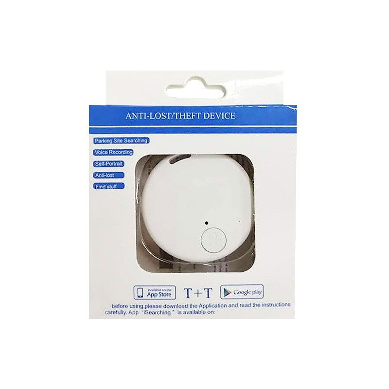 Dispozitiv anti pierdere inteligent, conexiune bluetooth, dispozitiv anti pierdere pentru accesorii, baterie si manual de utilizare incluse 38 x 38 x 7 mm, alb [4]