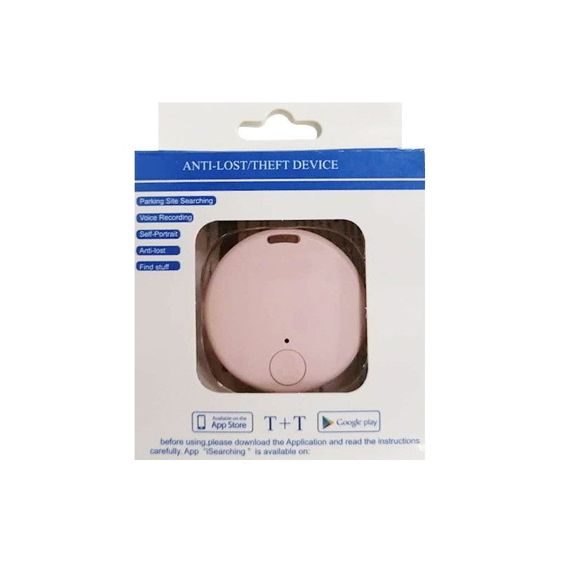 Dispozitiv anti pierdere inteligent, conexiune bluetooth, dispozitiv anti pierdere pentru accesorii, baterie si manual de utilizare incluse 38 x 38 x 7 mm, roz [3]