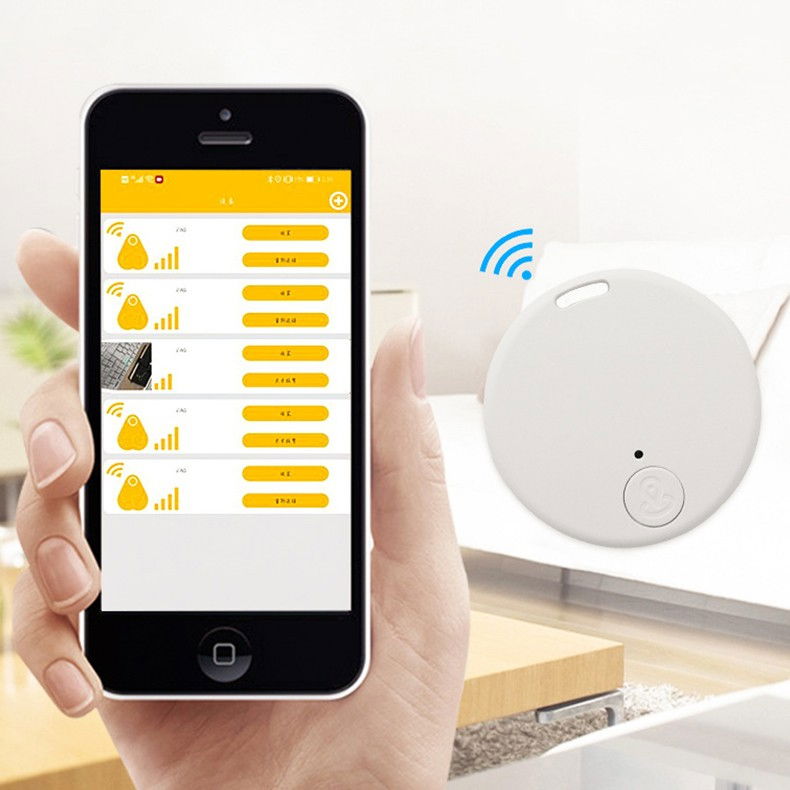 Dispozitiv anti pierdere inteligent, conexiune bluetooth, dispozitiv anti pierdere pentru accesorii, baterie si manual de utilizare incluse 38 x 38 x 7 mm, alb [2]