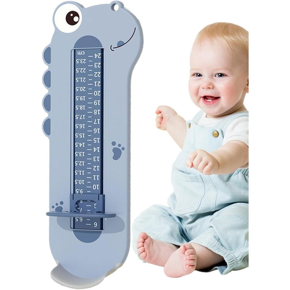 Dispozitiv de masurat talpa piciorului pentru bebelusi, 9-24, model dinozaur, albastru [4]