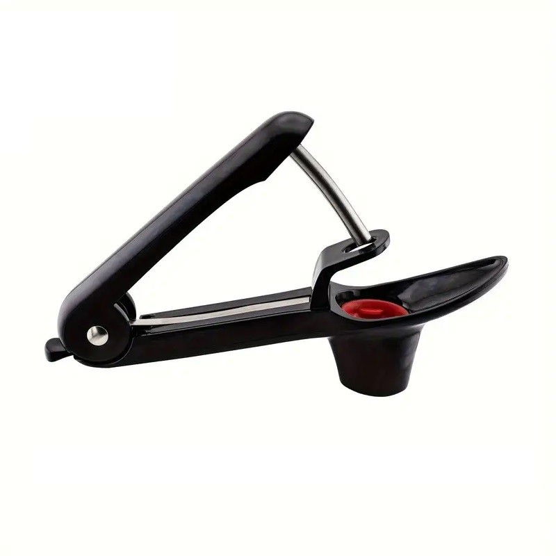 Dispozitiv de scos samburi, manual, cu 1 gaura, pentru cirese/masline, 20.5 x 3.8 x 13 cm, din abs+otel inoxidabil, cu maner, negru [1]