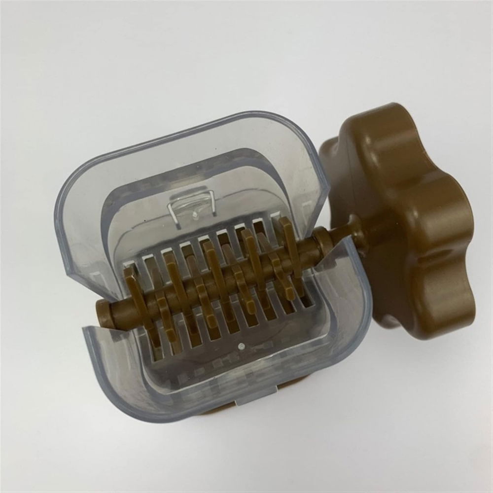 Dispozitiv de zdrobit, pentru alune, nuci, ciocolata, manual, din abs, 10 x 7.2 cm, maro [2]