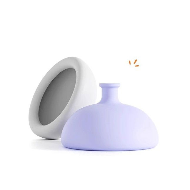 Dispozitiv terapeutic sputa, cupa pentru terapie toracica, dispozitiv de eructare, pentru adulti si copii, 10 x 6.5 cm, din silicon, alb [5]