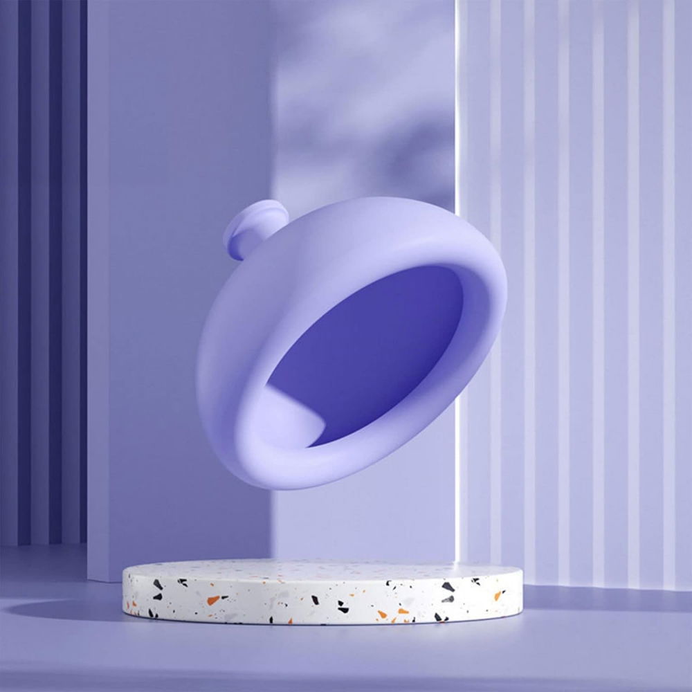 Dispozitiv terapeutic sputa, cupa pentru terapie toracica, dispozitiv de eructare, pentru adulti si copii, 10 x 6.5 cm, din silicon, mov [2]