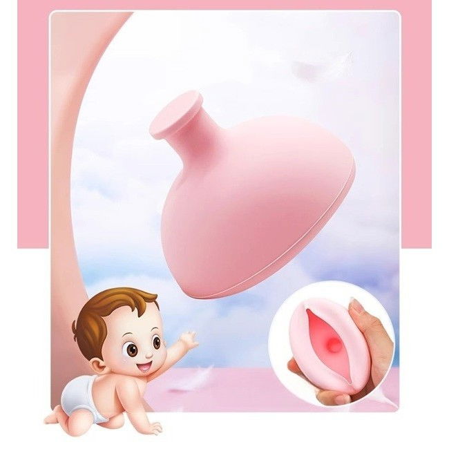 Dispozitiv terapeutic sputa, cupa pentru terapie toracica, dispozitiv de eructare, pentru sugari si copii, 7.5 x 6 cm, din silicon, roz [4]