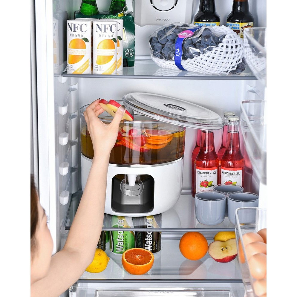 Dozator de apa  3 compartimente rotative, capacitate mare de 3l, alb [5]