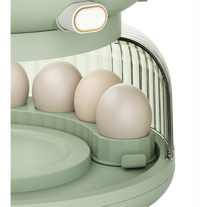 Dozator etajat de cereale  rotativ 360, 6 compartimente, capacitate 10l, cofraj special pentru oua, vas pentru scurgerea cerealelor, 35x27.5 cm, verde [7]