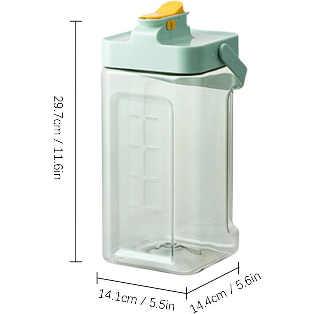 Dozator portabil pentru bauturi  3.5 litri, capac etans, duza deschidere/inchidere, recipent din plastic, gradat, filtru, maner, pentru diverse bauturi, 29.7 x 14.1 x 14.4 cm, verde [9]