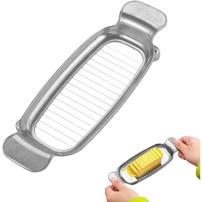 Feliator de alimente, pentru branza, unt, oua, din aluminiu, 19.5 x 6.5 x 2 cm, argintiu [1]